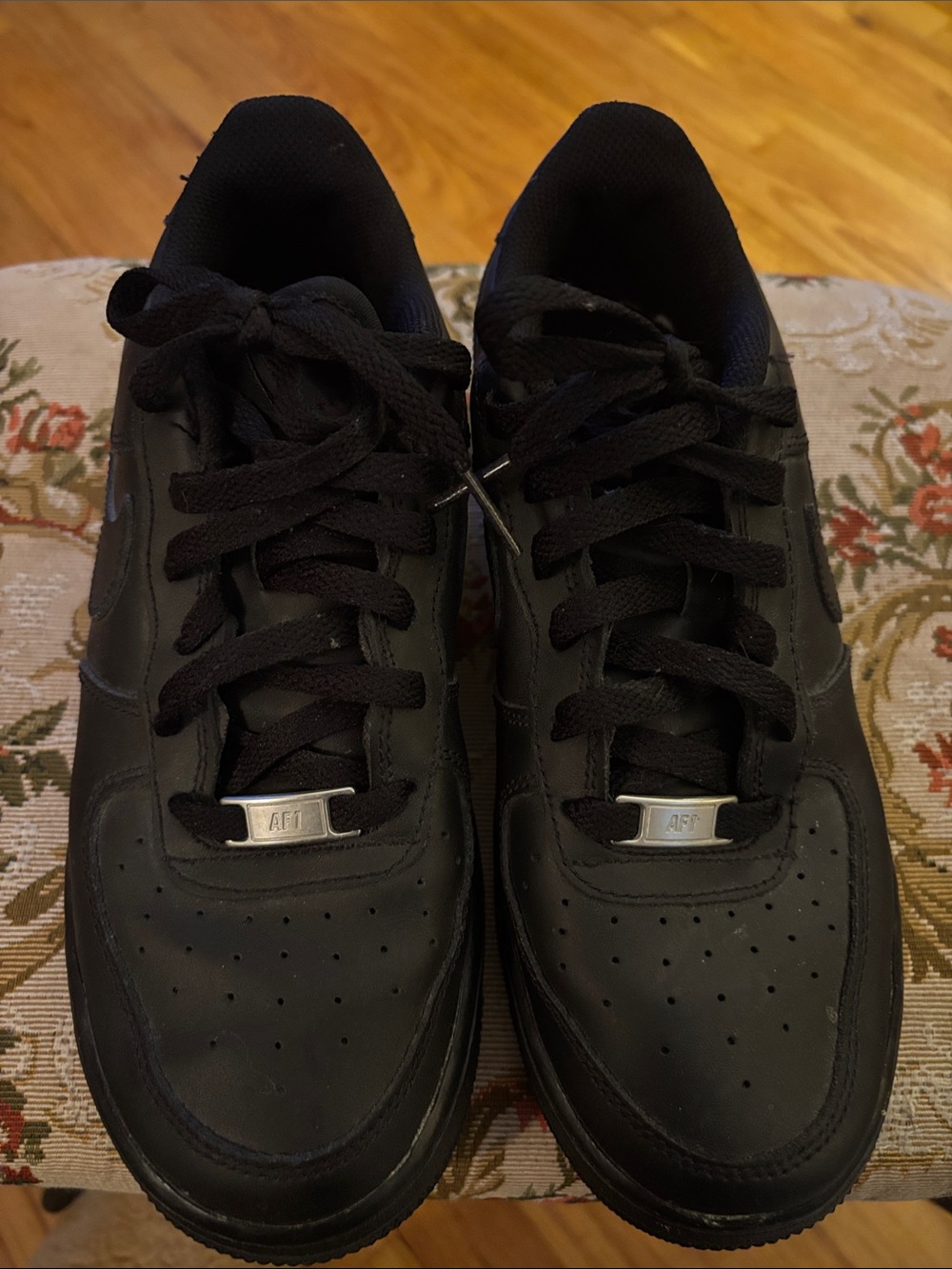 Nike Black Men’s Sneakers - AF1 Lace Tag